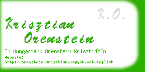krisztian orenstein business card